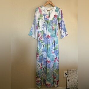 Vintage 1970's McInery floor length dress made in Hawaii